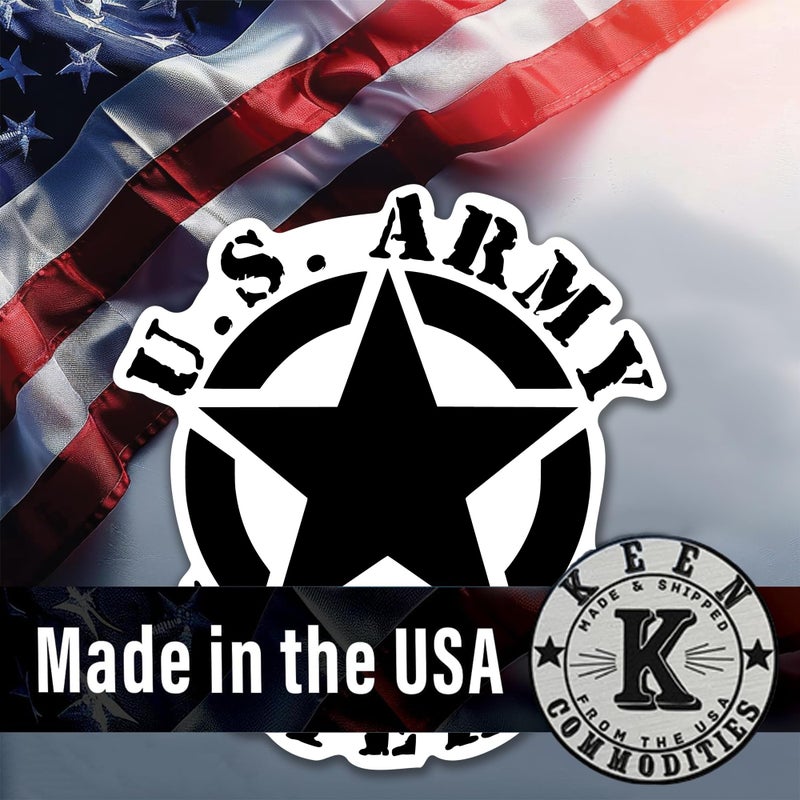 KCD Army Veteran Star Vinyl Decal Sticker â€“ Military Support Car, Truck, SUV, Laptop, Cup, Window, Wall â€“ Black â€“ 5.5 x 5.1 Inches -KCD1729B - Image 3